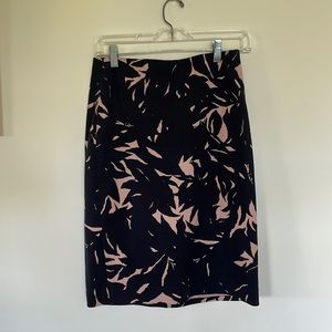 Ann Taylor floral print pencil skirt